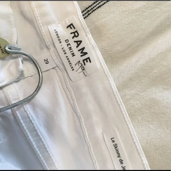 FRAME Le Skinny White Blanc Jeans zz - Picture 11 of 16